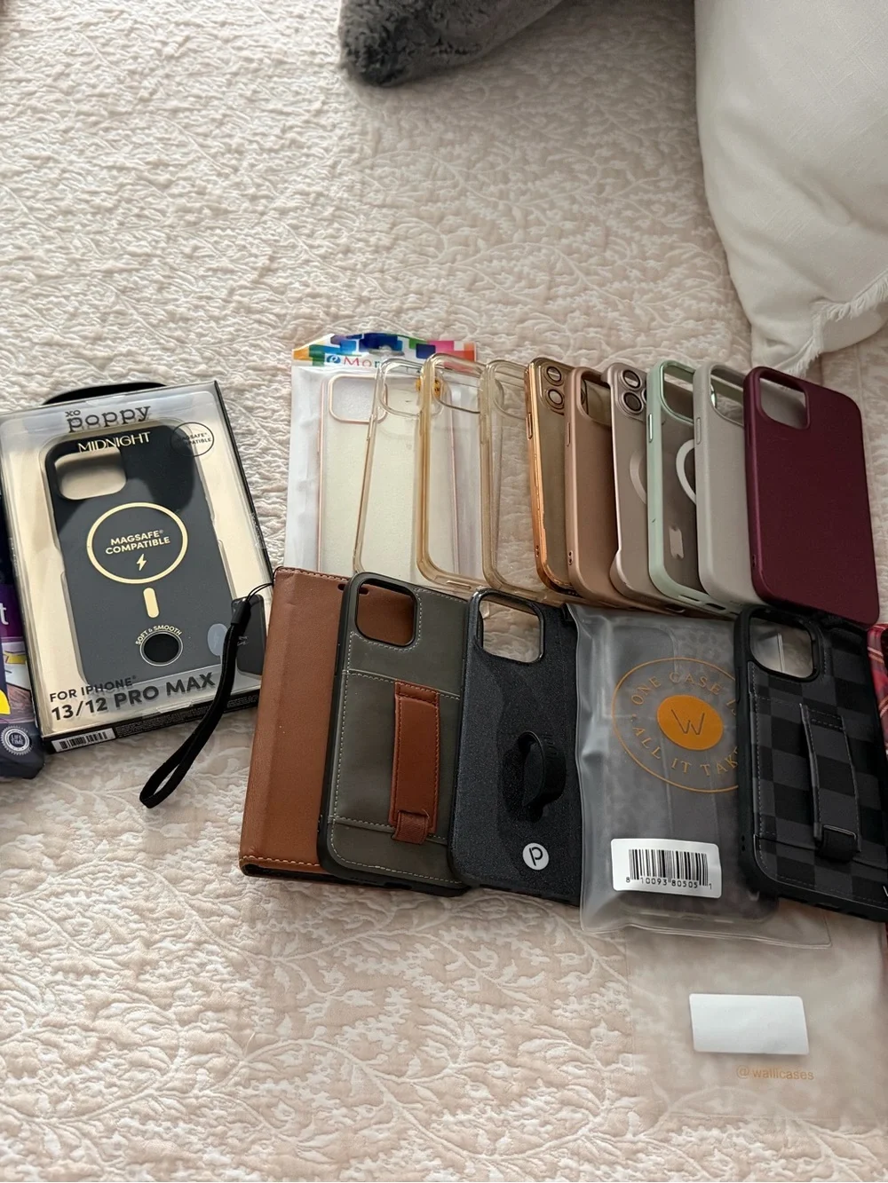Assorted iPhone 13/12 Pro Max Case Pack - Gold, Brown, Clear, leopard, plaid